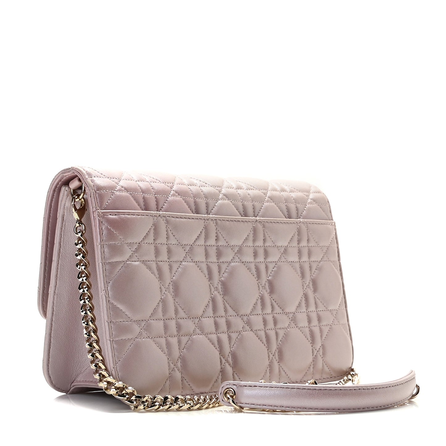 Pearly Lambskin Cannage Miss Dior Promenade Pouch Lotus