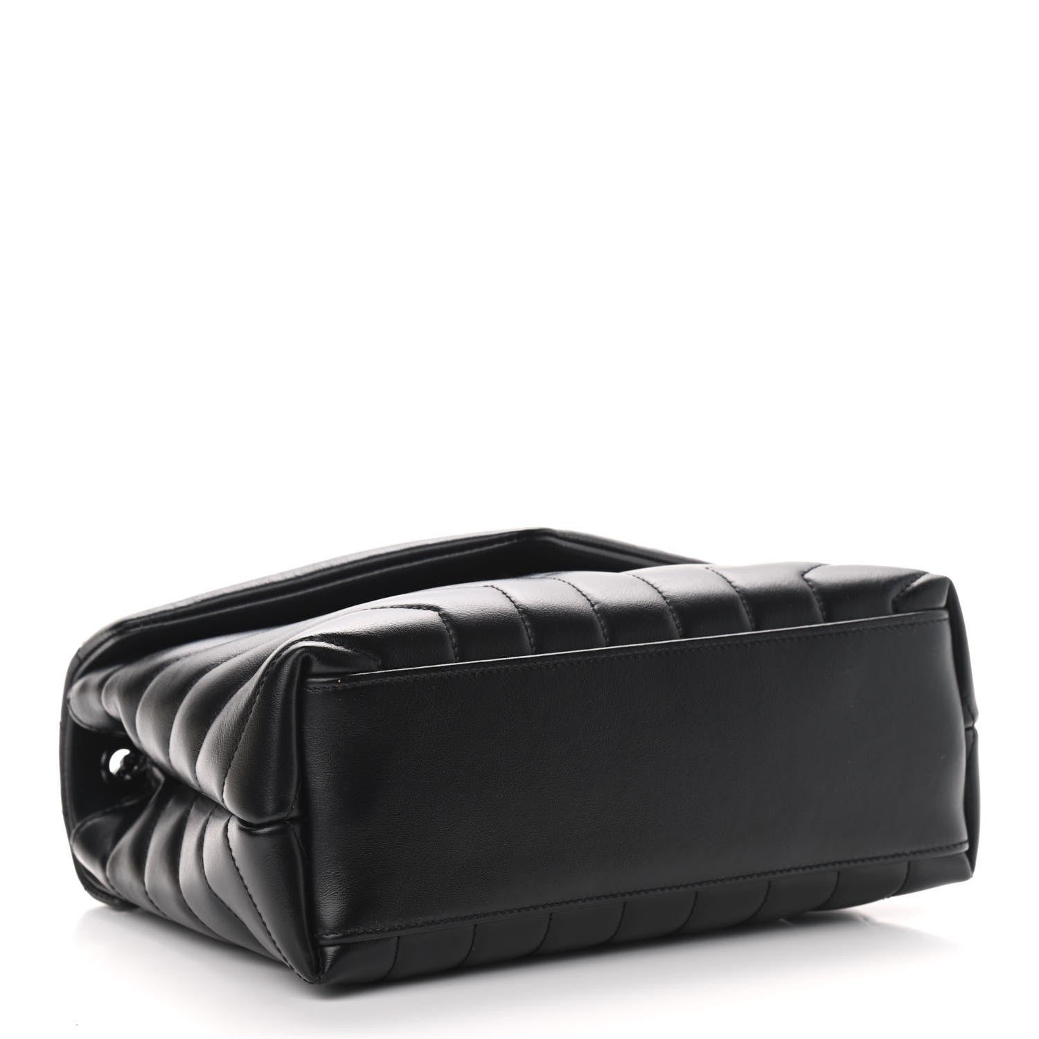 Saint Laurent Calfskin Y Quilted Monogram Small Loulou Chain Satchel Black 4 of 9