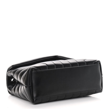 Saint Laurent Calfskin Y Quilted Monogram Small Loulou Chain Satchel Black 4 of 9
