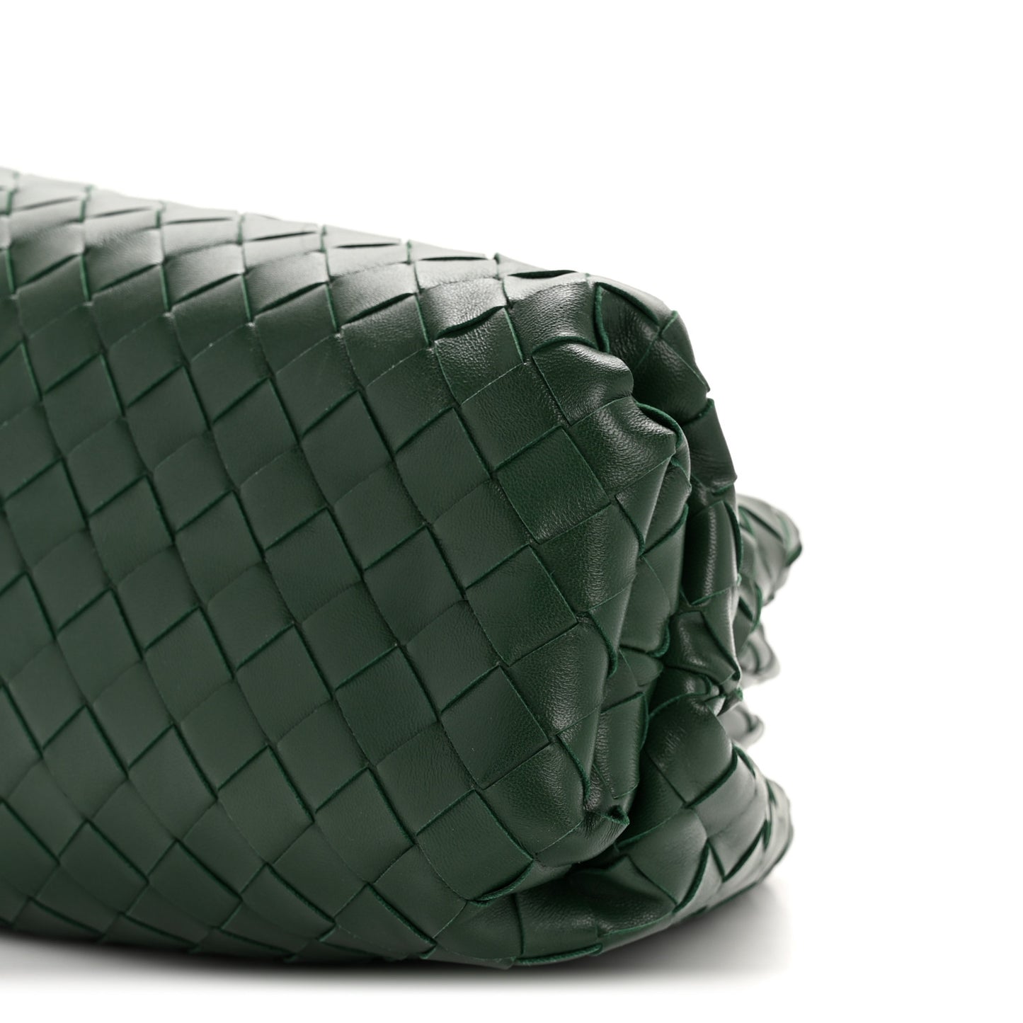 Nappa Maxi Intrecciato The Pouch Oversized Clutch Racing Green