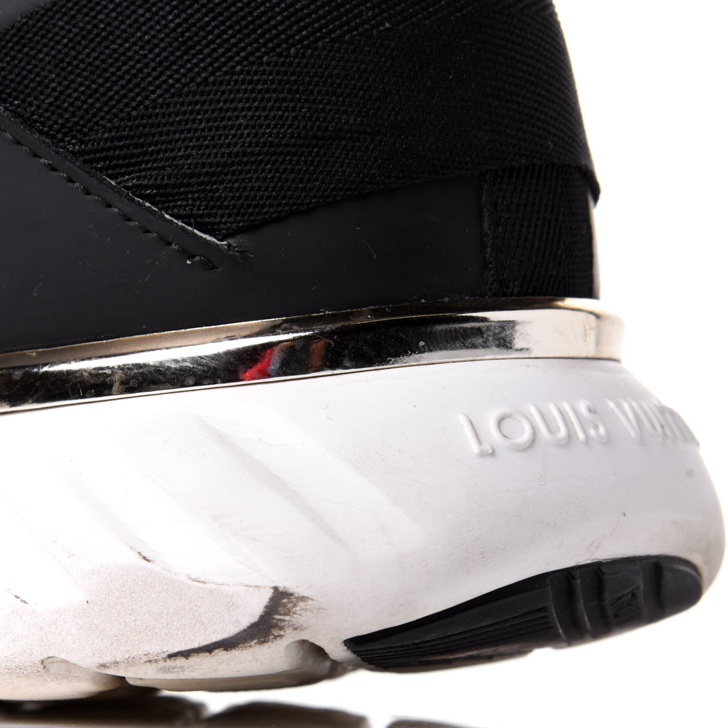 Louis Vuitton Technical Nylon Monogram Rubber Aftergame Sneakers 38 Black 9 of 10