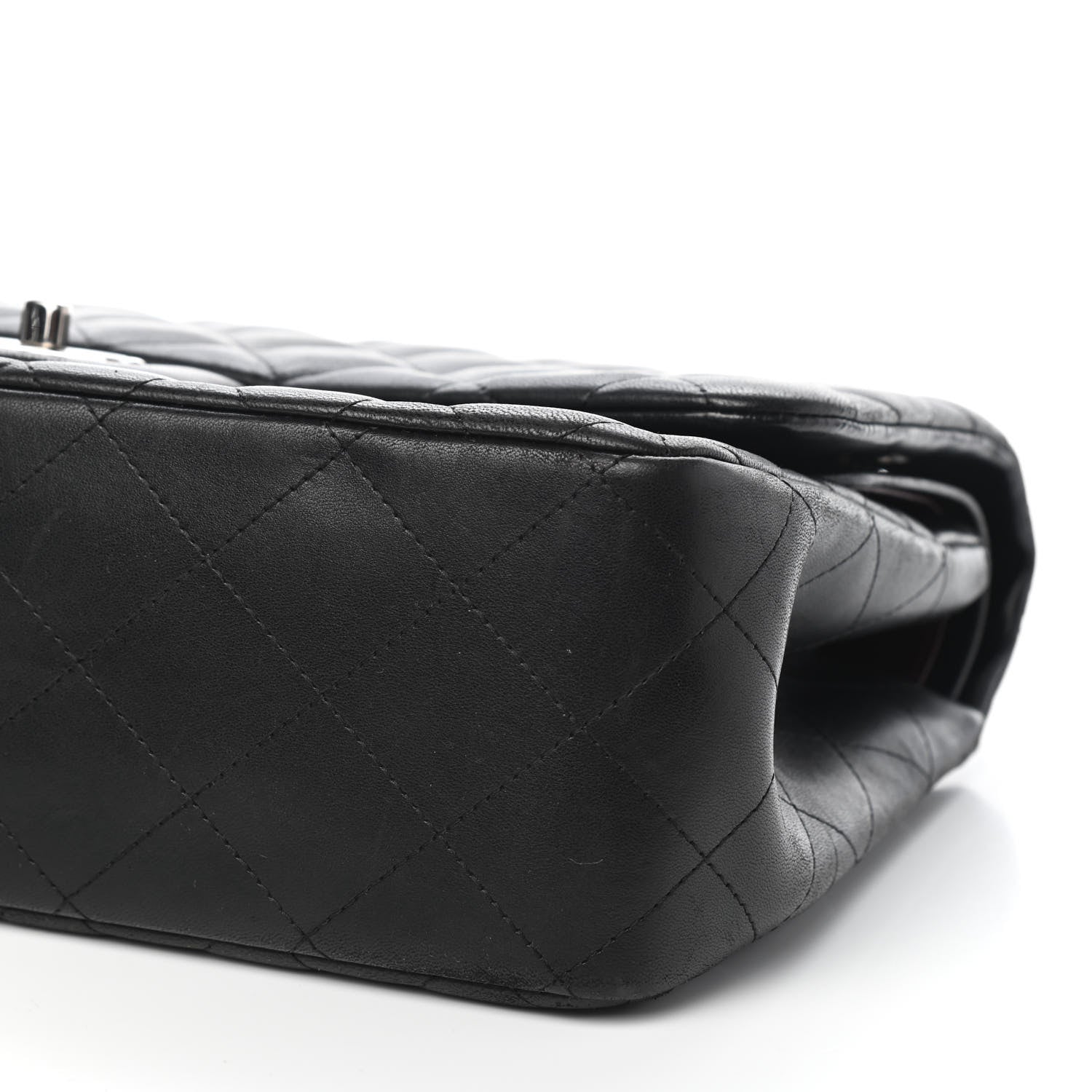 Chanel Lambskin Quilted Jumbo Double Flap Black 9 of 9