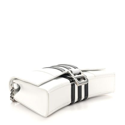 Balenciaga X ADIDAS Box Calfskin Hourglass Chain Bag White 4 of 9