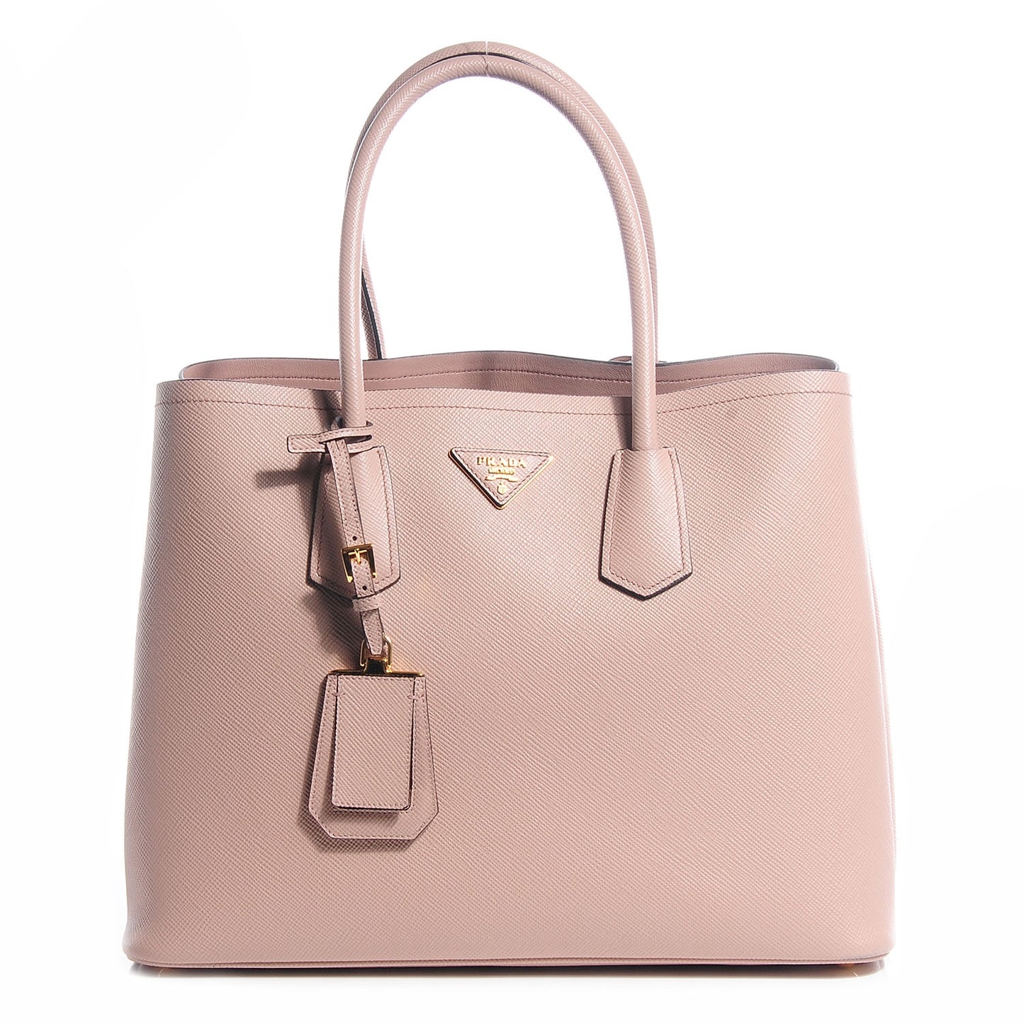 Saffiano Cuir Double Bag Cammeo