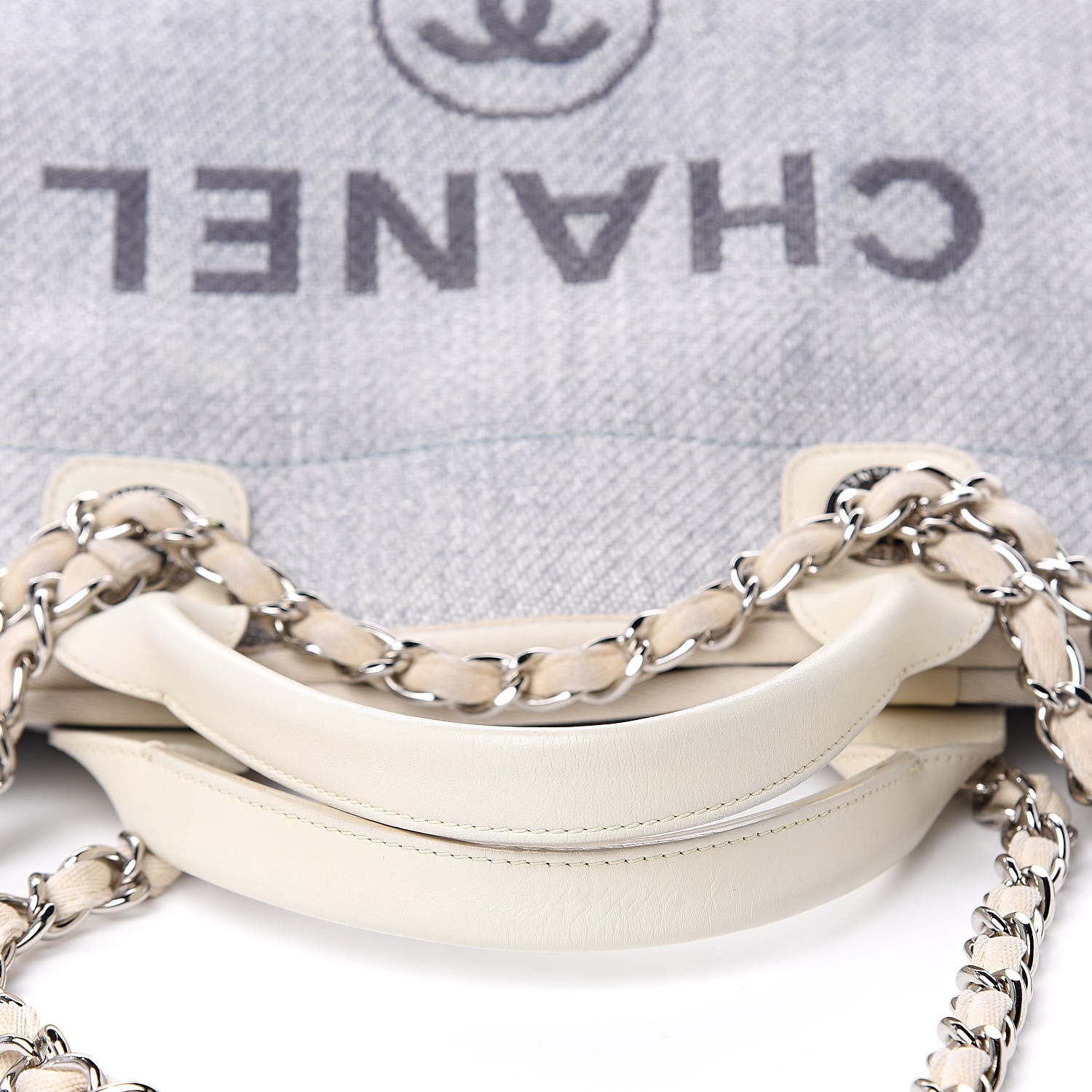 Chanel Woven Straw Large Deauville Tote Blue 10 of 18