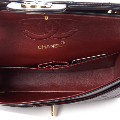Chanel Lambskin Quilted Medium Double Flap Black 8 of 9