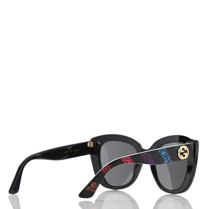 Gucci Acetate Glitter Sunglasses GG0327S Black 4 of 9