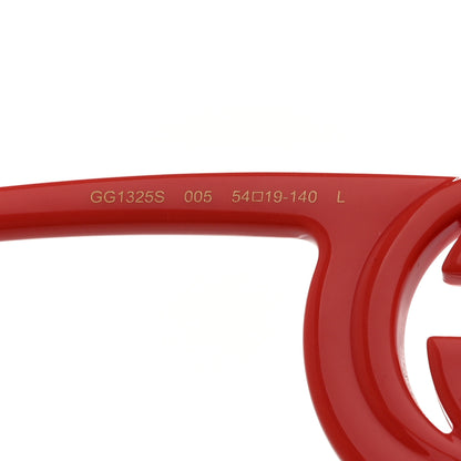Gucci Acetate Chaise Rectangler Frame Sunglasses GG1325S Salmon Pink 6 of 7