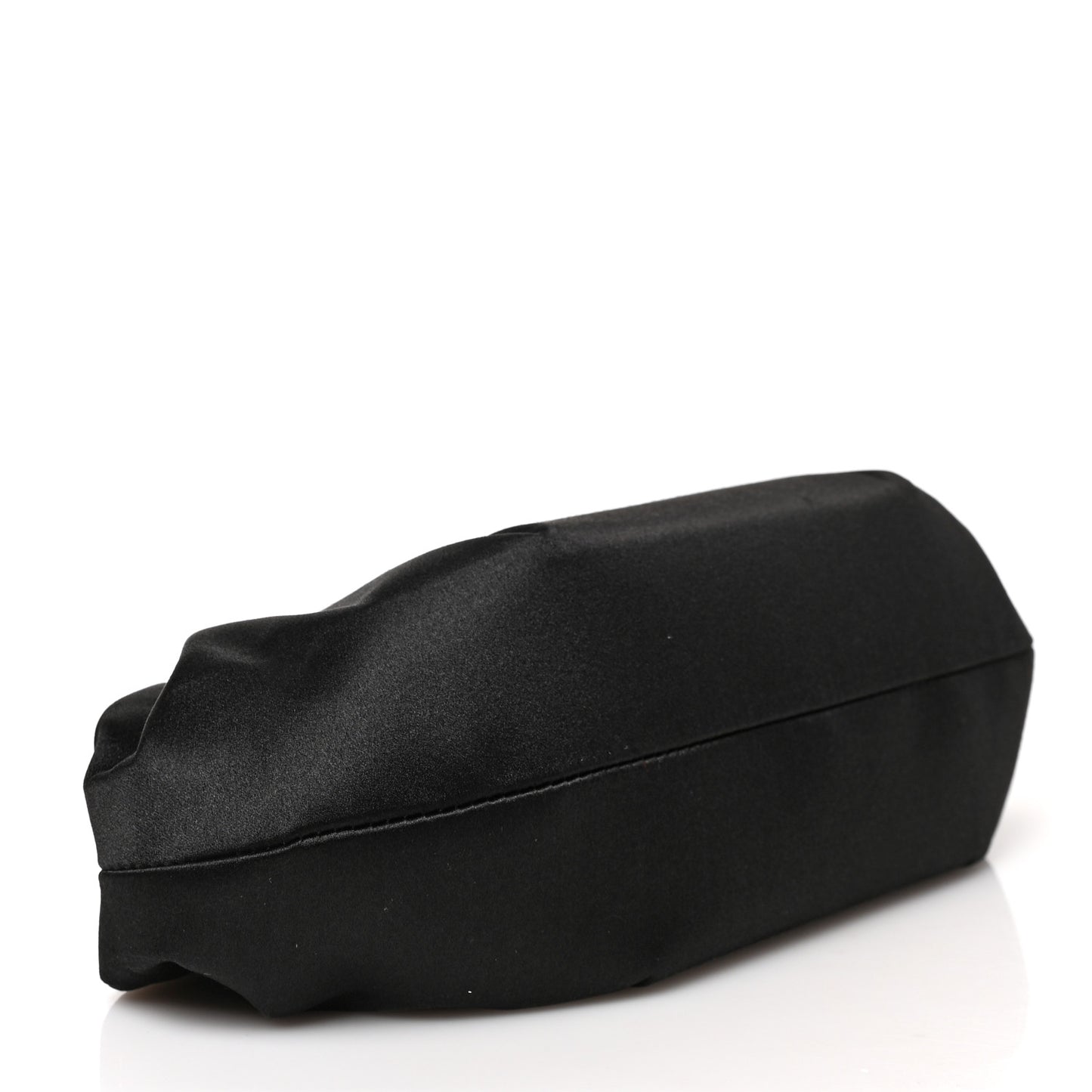 Satin Crystal Evening Clutch Black
