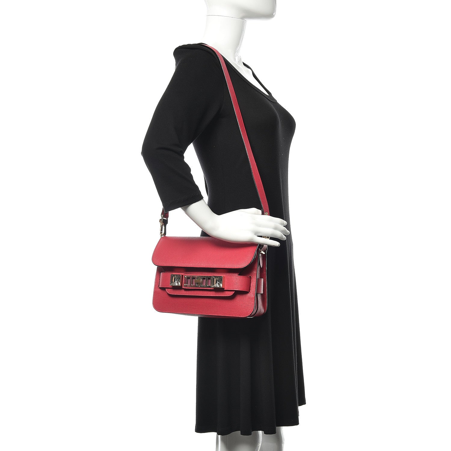 Proenza Schouler New Linosa Mini PS11 Classic Shoulder Bag Magenta 2 of 10