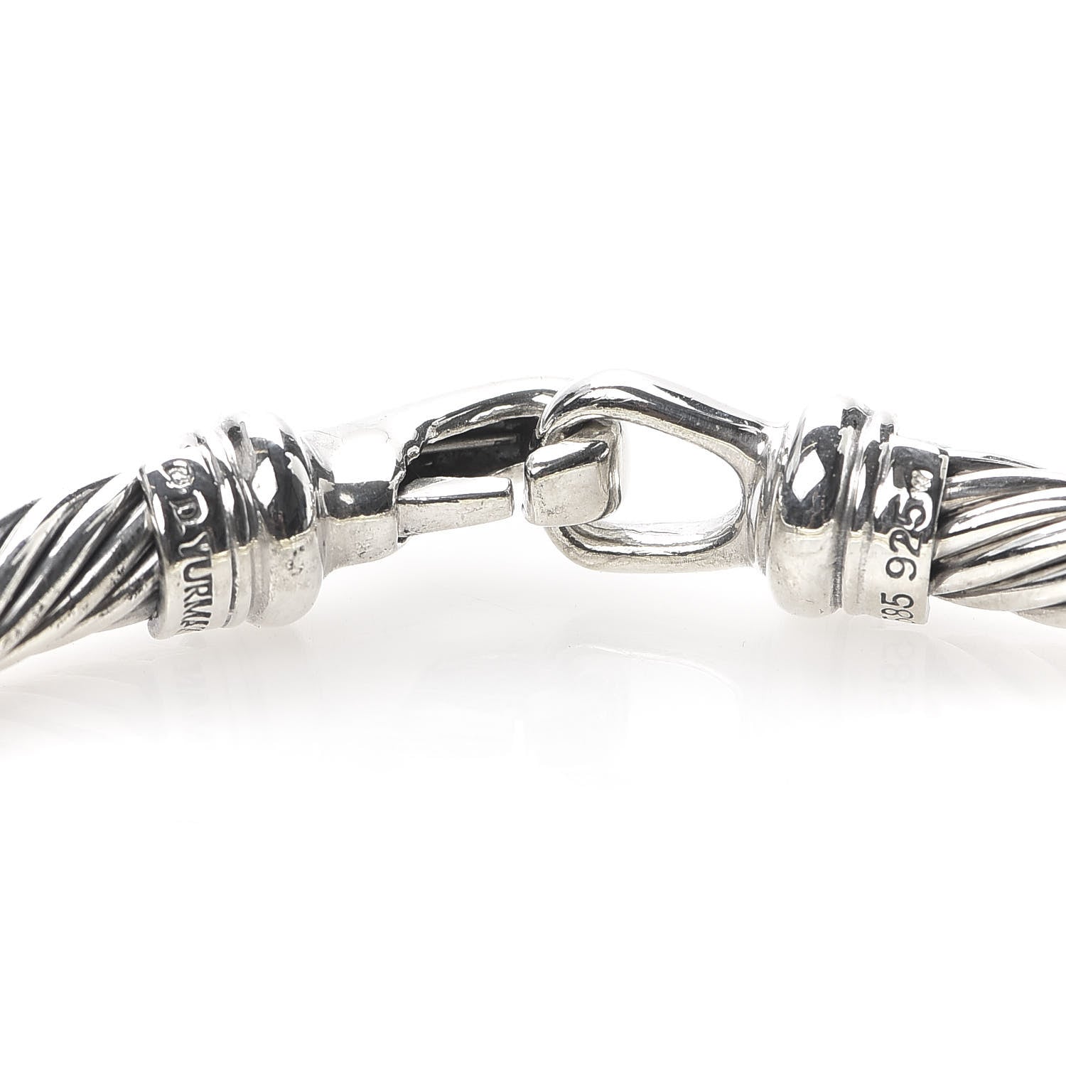 David Yurman Sterling Silver 14K Yellow Gold 5mm Metro Cable Bracelet 4 of 6