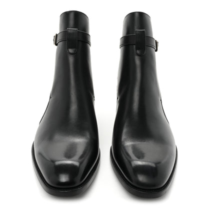 Saint Laurent Calfskin Wyatt 30 Jodhpur Boots 42 Black 2 of 15