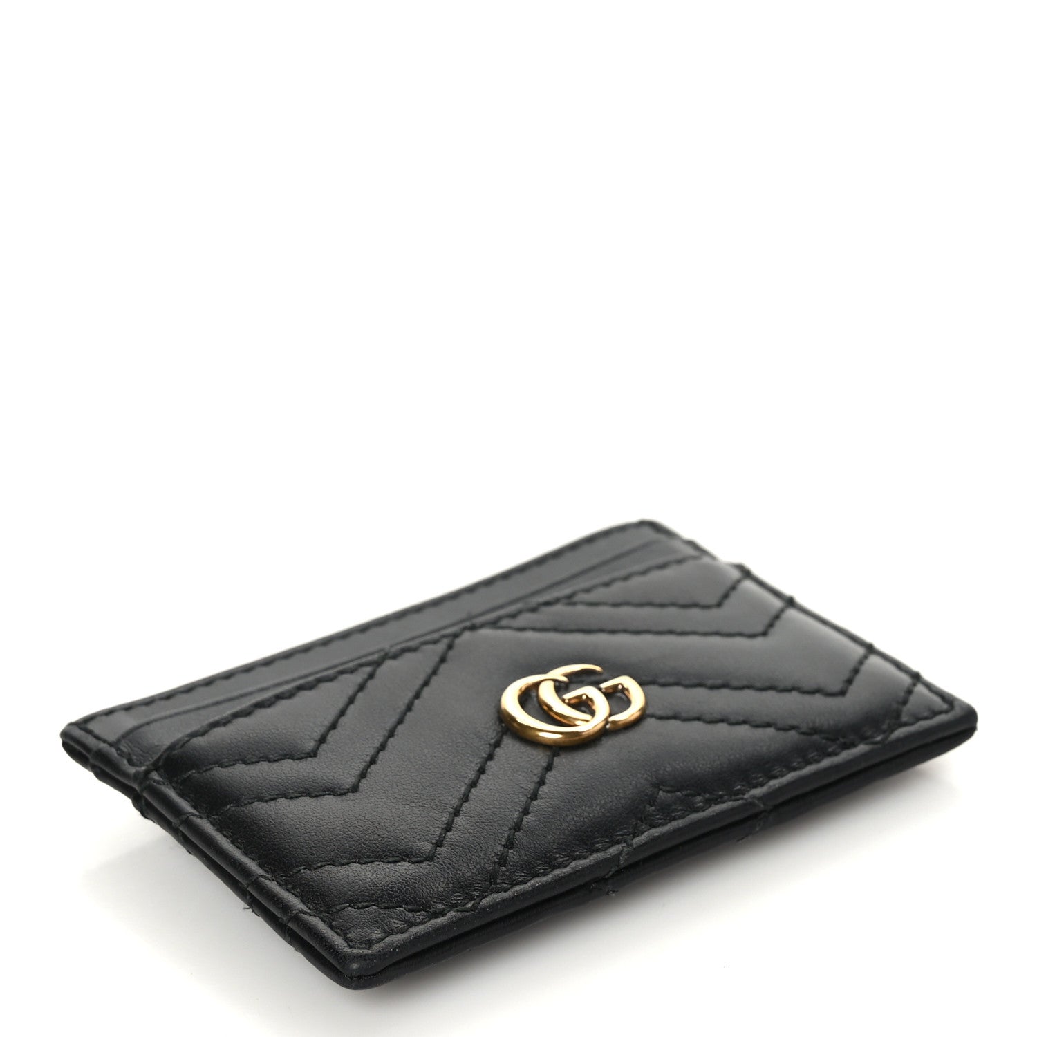 Gucci Calfskin Matelasse GG Marmont Card Holder Black 4 of 6