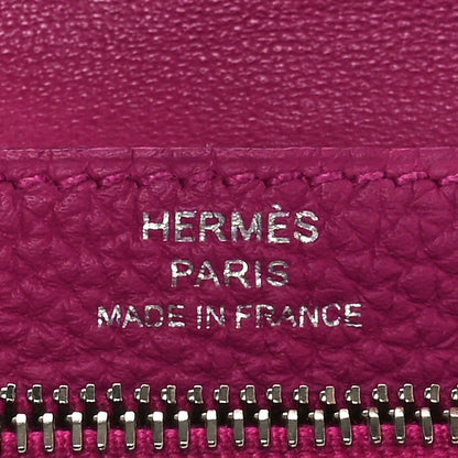 Hermes Togo Dogon Compact Wallet Rose Pourpre 7 of 9
