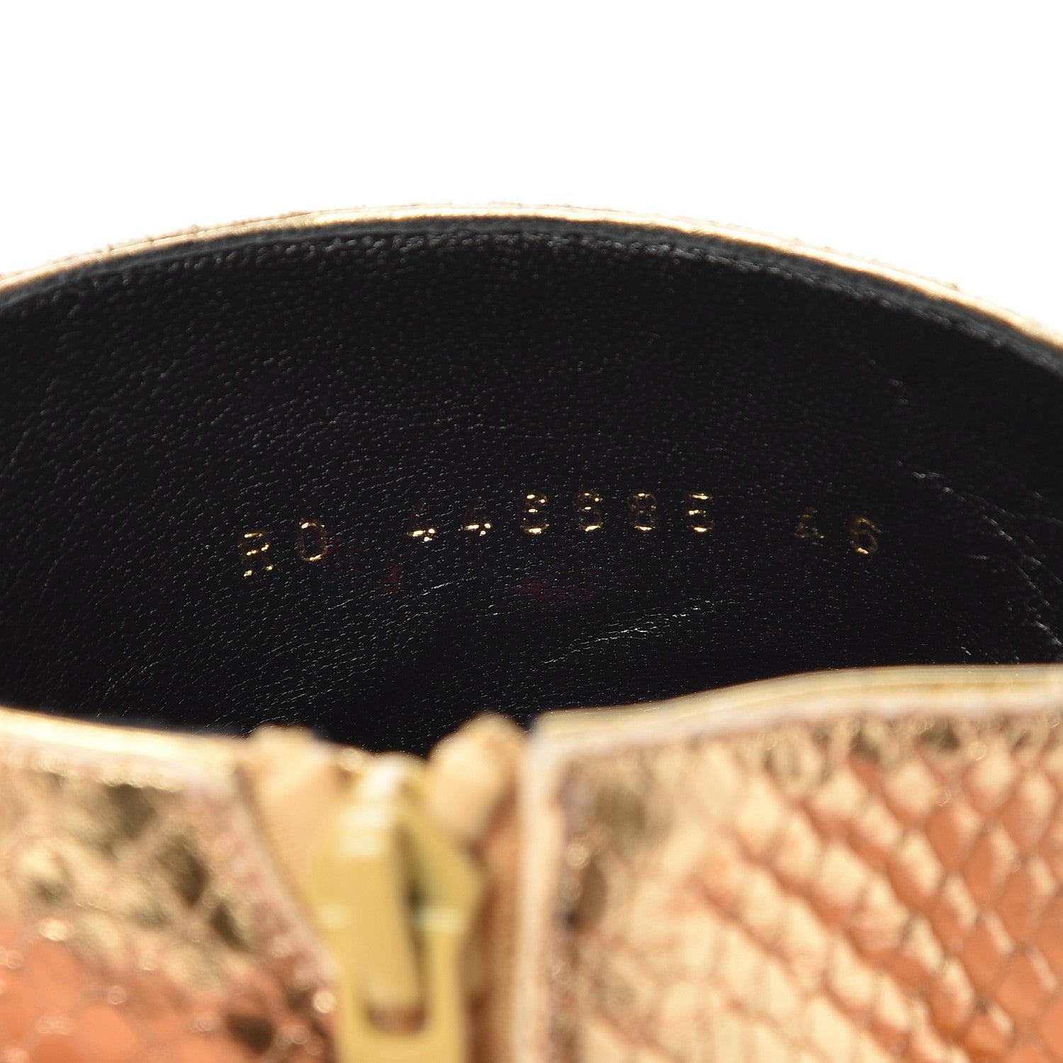 Saint Laurent Mens Metallic Python Calfskin Embossed Devon 30