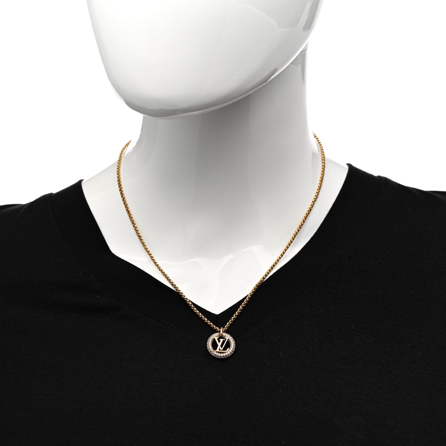 LOUIS VUITTON Metal Crystal Louise By Night Necklace