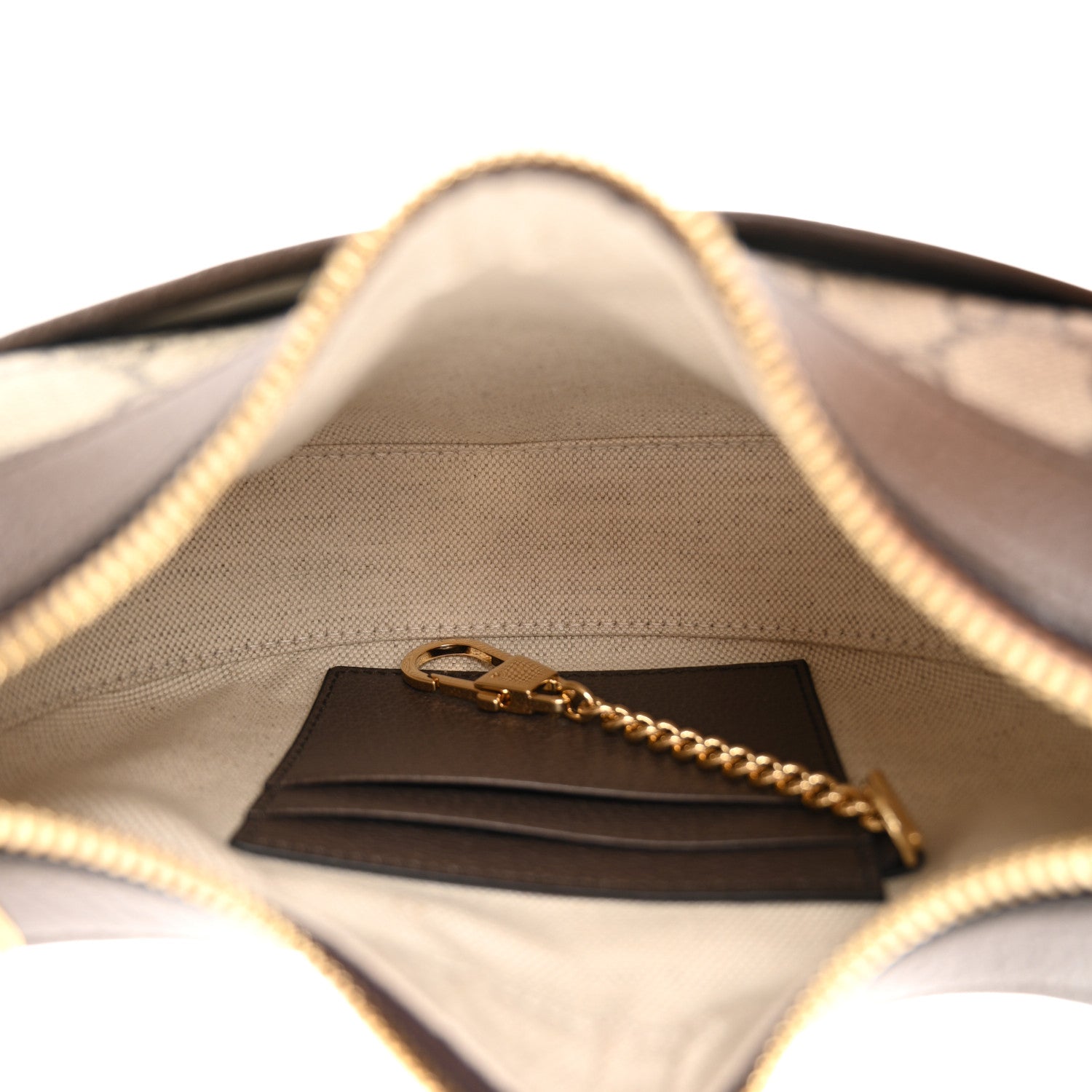 Gucci GG Supreme Monogram Textured Dollar Calfskin Small Ophidia Shoulder Bag Beige Ebony New Acero 5 of 10