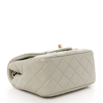 Chanel Lambskin Quilted Mini Pearl Crush Flap Light Grey 4 of 11