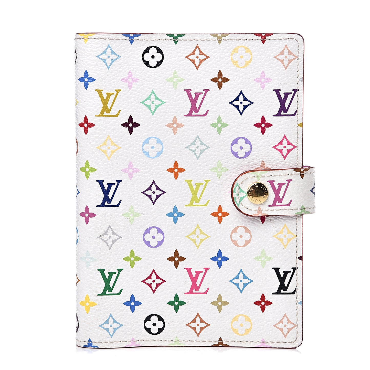 Monogram Multicolor Small Ring Agenda Cover White Litchi