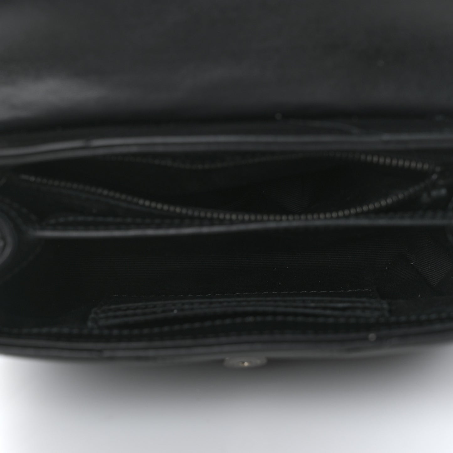 Calfskin Y Quilted Monogram Monochrome Toy Loulou Crossbody Bag Black