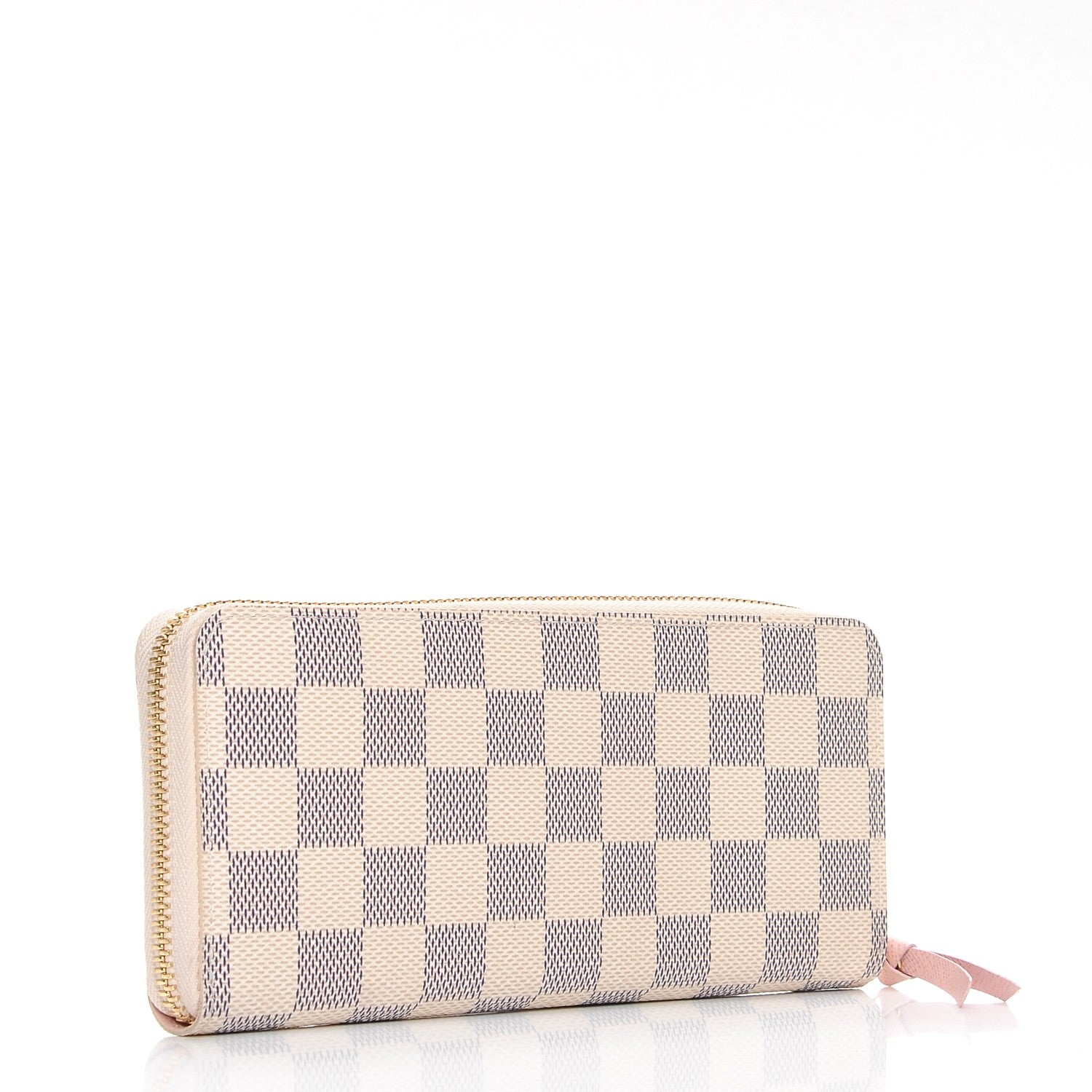 Louis Vuitton Damier Azur Clemence Wallet Rose Ballerine 3 of 8