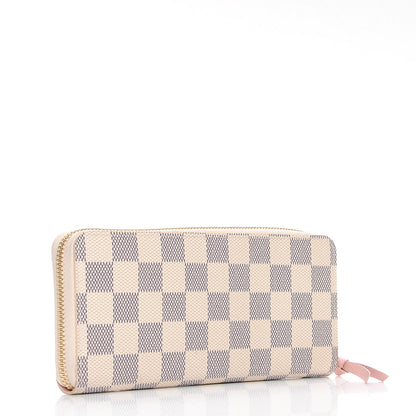 Louis Vuitton Damier Azur Clemence Wallet Rose Ballerine 3 of 8
