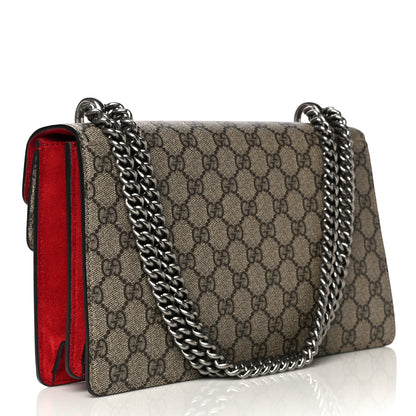 Gucci GG Supreme Monogram Small Dionysus Shoulder Bag Red 3 of 19