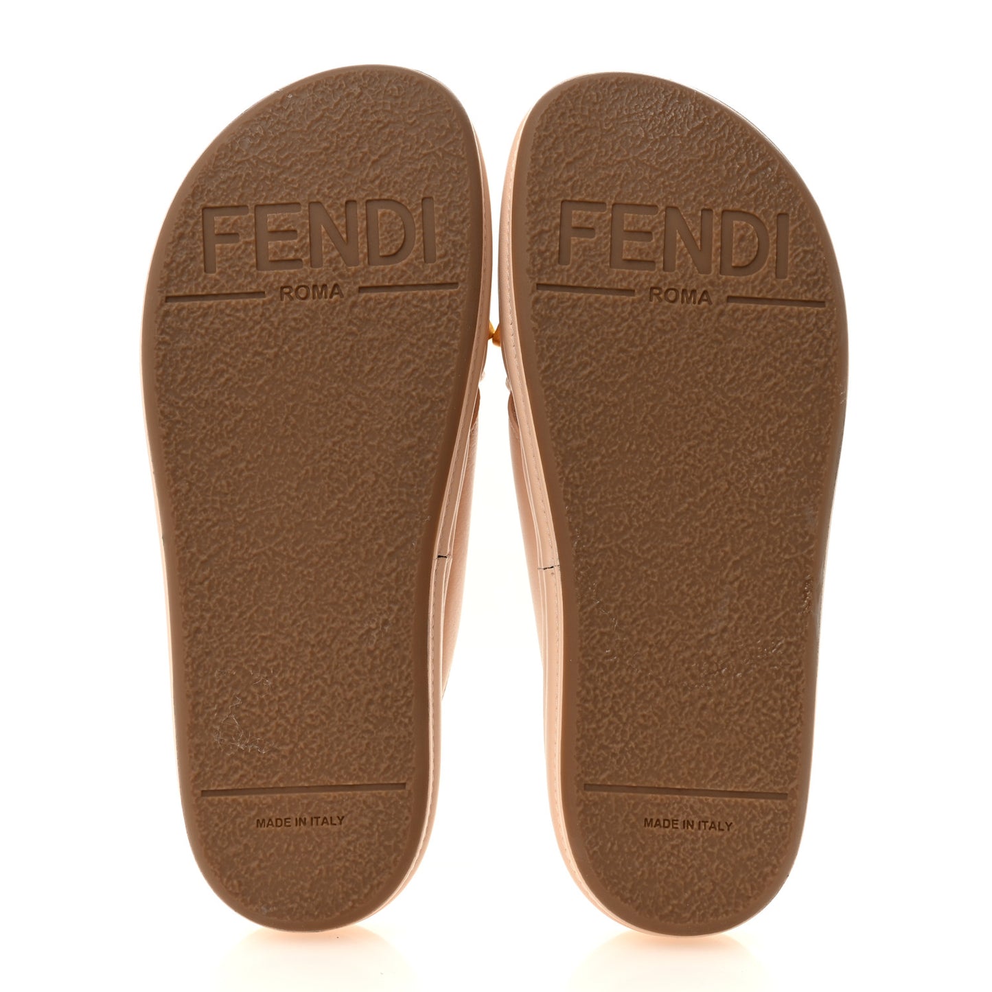 Vitello Womens Fendigraphy Slide Sandals 37 Light Rose