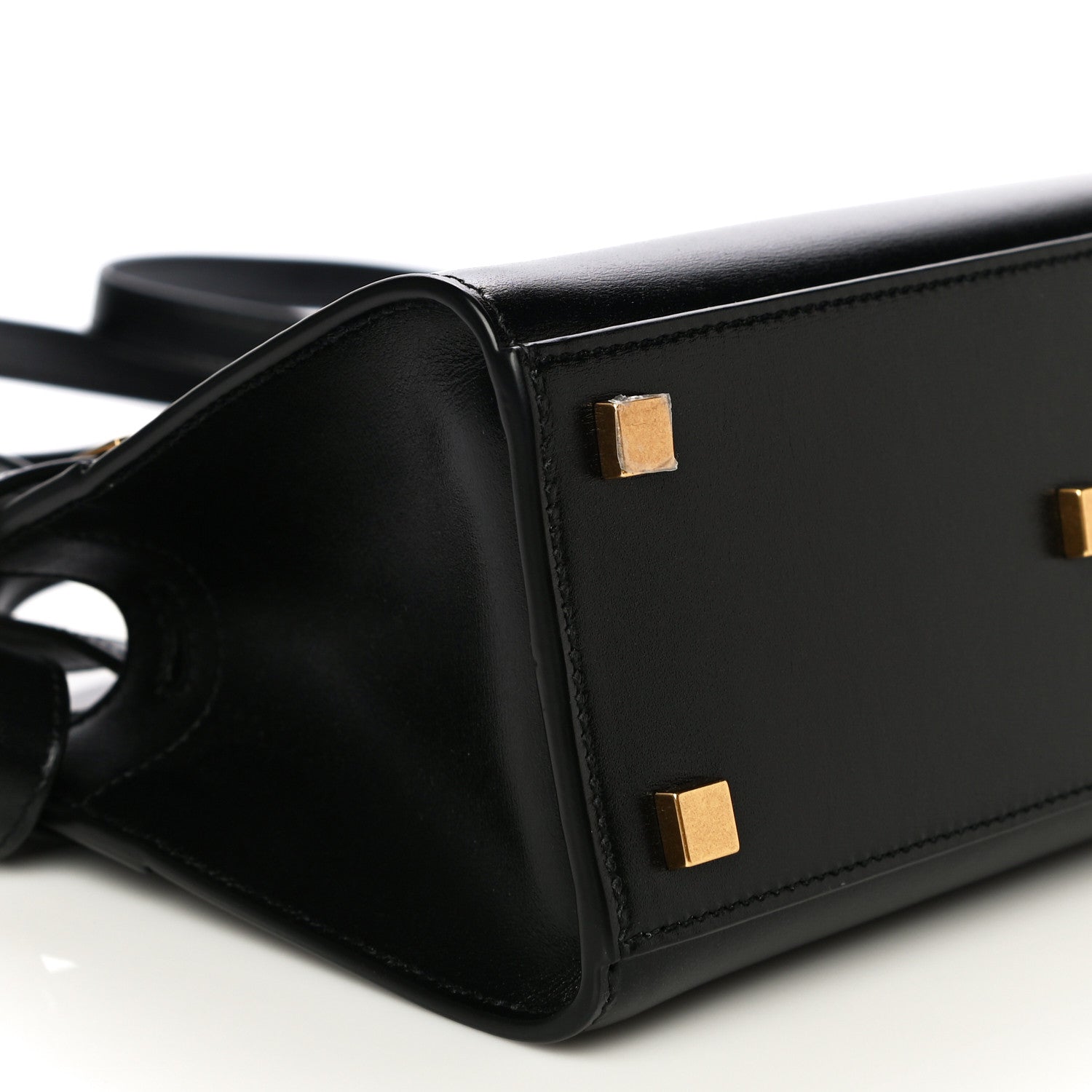 Saint Laurent Smooth Calfskin Manhattan Nano Shopper Tote Black 4 of 9