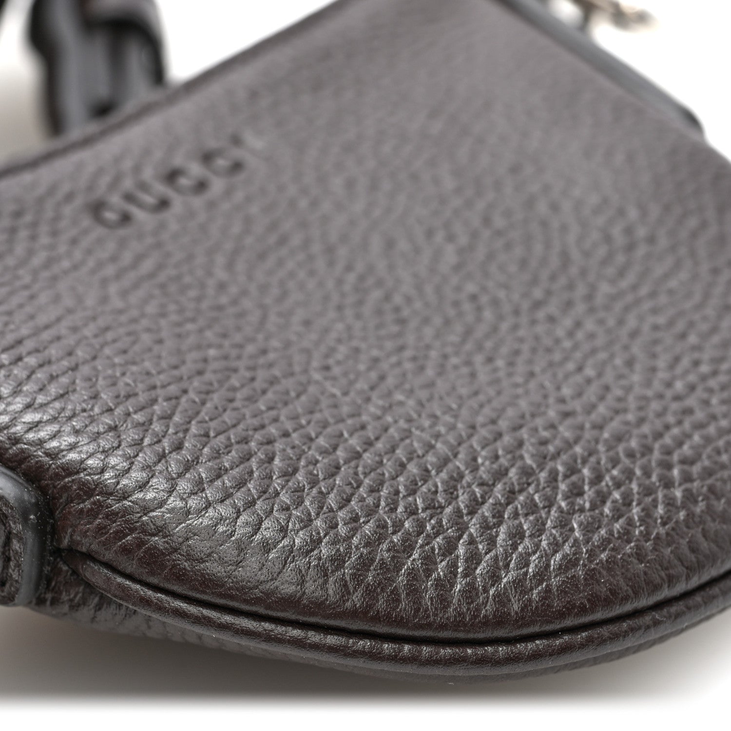Gucci Pebbled Calfskin Mini B Shoudler Bag Brown 7 of 8