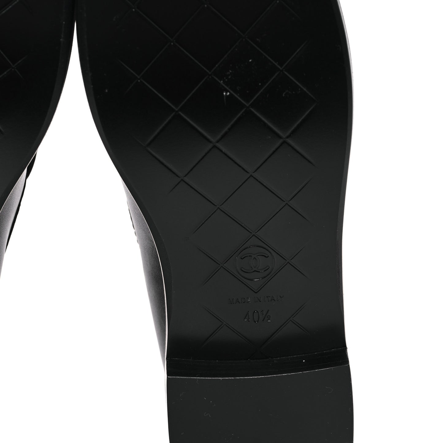 Lambskin Quilted CC Turnlock Loafers 40.5 Black