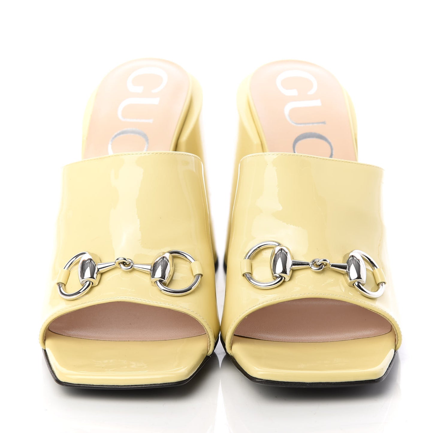 Patent Lexi Horsebit High-Heel Slide Sandals 36.5 Burro