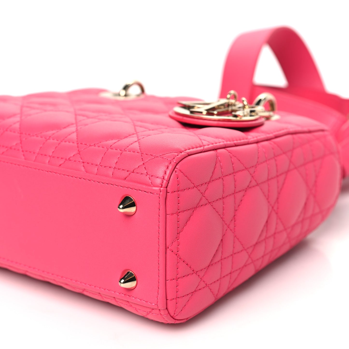 Lambskin Cannage Small My ABCDior Lady Dior Fraise