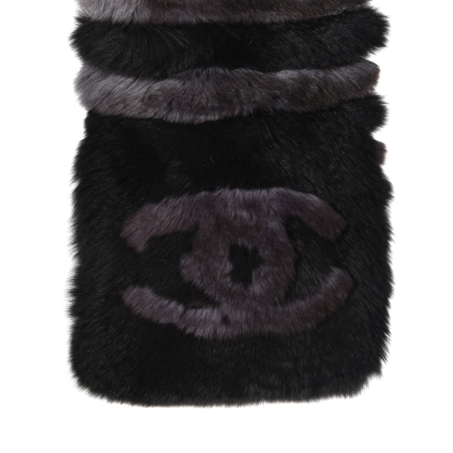 Orylag Rabbit Fur CC Scarf Black Grey