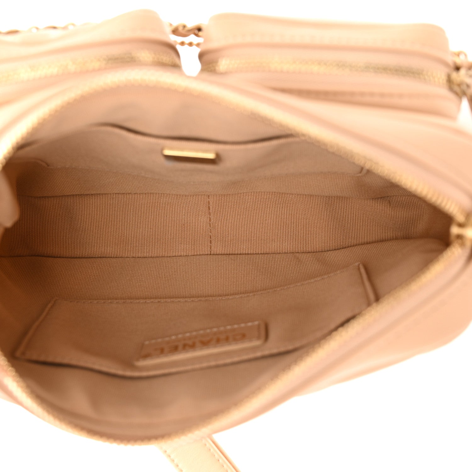 Chanel Calfskin Quilted Small Camera Case Beige 4 of 9