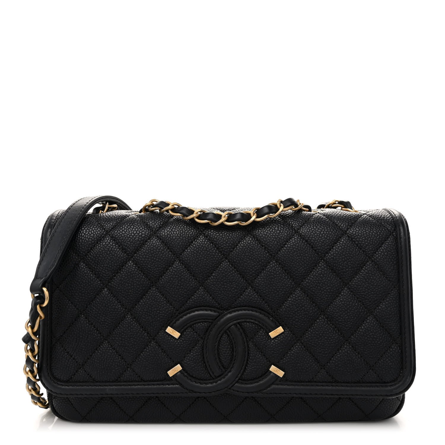 Chanel Caviar Quilted Medium CC Filigree Flap Black 1 of 10