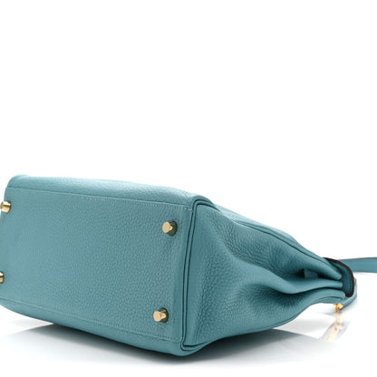 Hermes Togo Kelly Retourne 28 Bleu Atoll 19 of 21