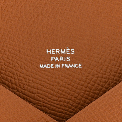 Hermes Epsom Calvi Card Case Gold 6 of 8