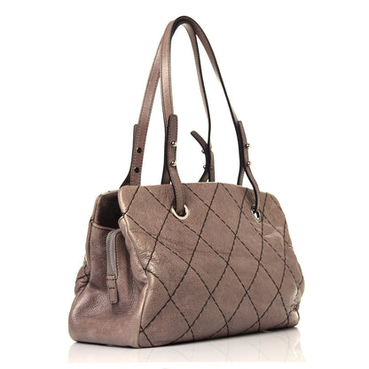 Chanel Glazed Calfskin On the Road Zip Tote Brown 4 of 13