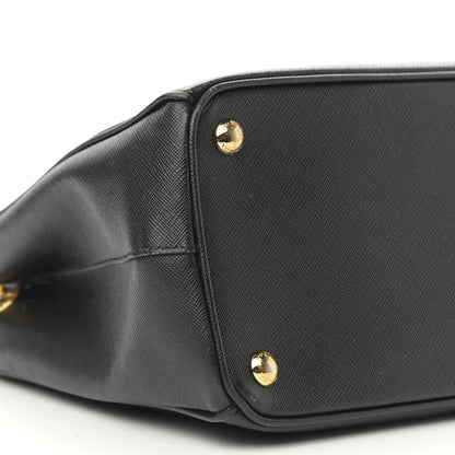 Prada Saffiano Small Galleria Double Zip Tote Black 9 of 17