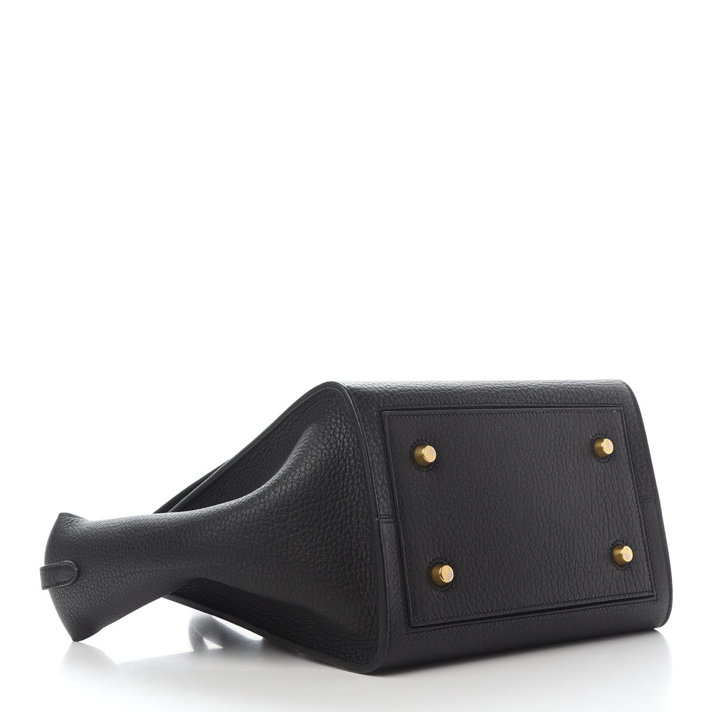 Crisped Calfskin Mini Tie Knot Tote Black