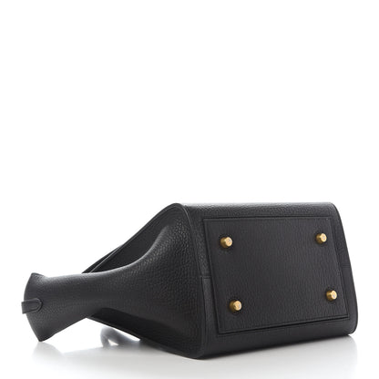 Celine Crisped Calfskin Mini Tie Knot Tote Black 3 of 12