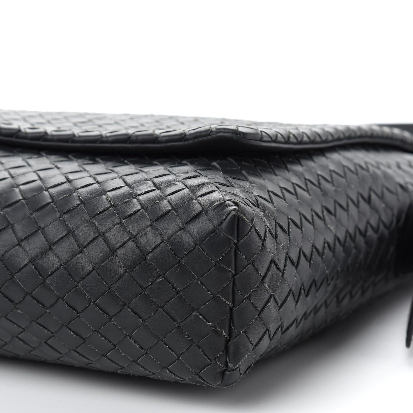 Nappa Intrecciato Messenger Bag Ferro Gray