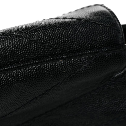 Saint Laurent Pebbled Lambskin Chevron Monogram Small Nolita Black 15 of 15