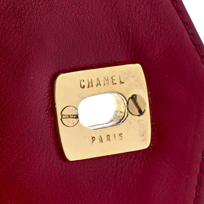 Chanel Lambskin Quilted Flap Waist Belt Bag 75 30 Red 9 of 14