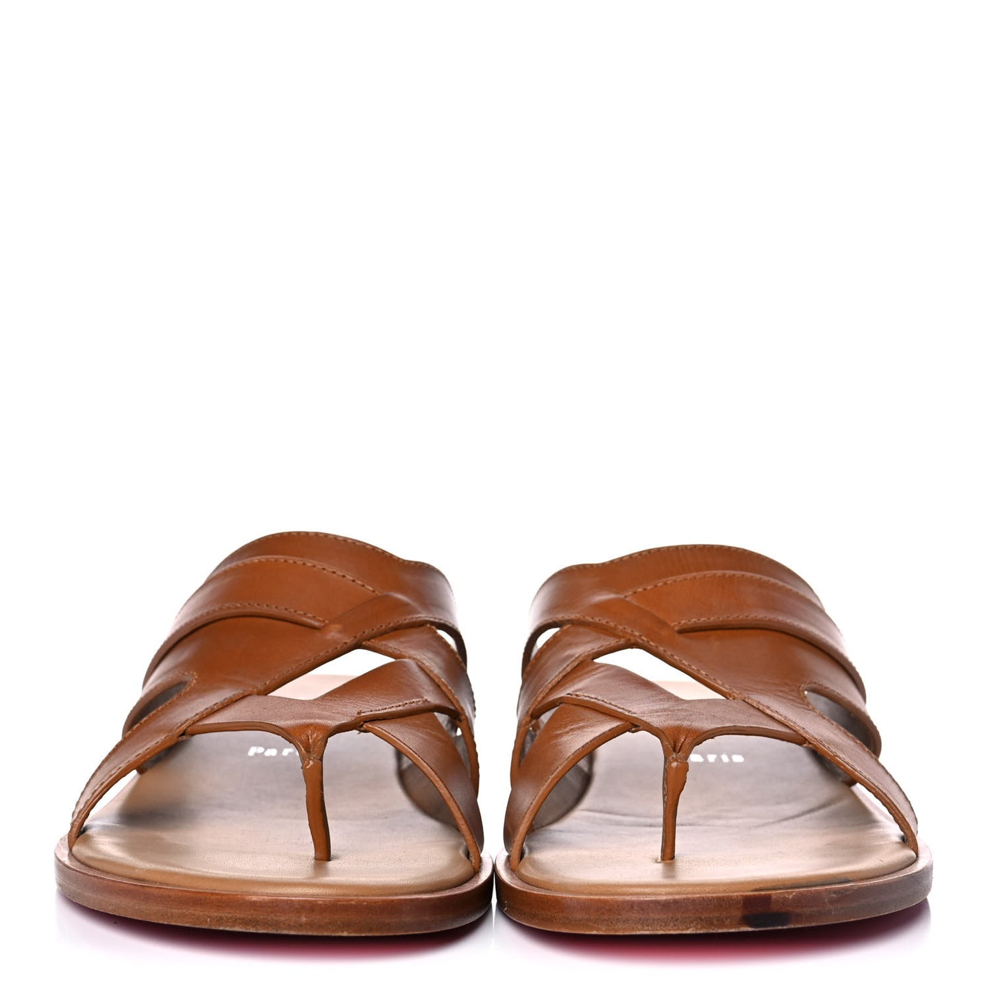 Calf Mens Sinouhe Flat Slide Sandals 41.5 Brown