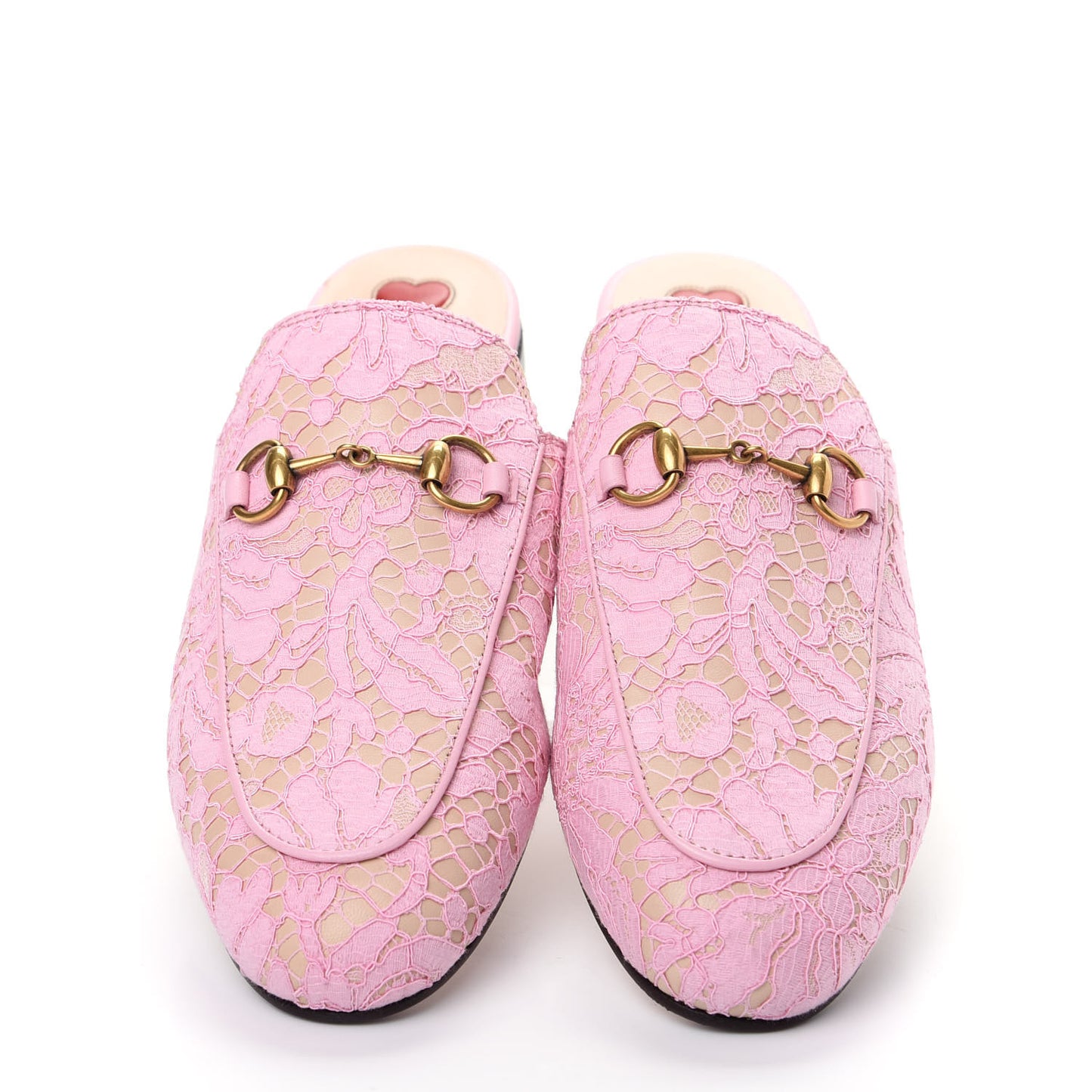 Lace Malaga Kid Womens Princetown Slippers 36.5 Sugar Pink Skin Rose