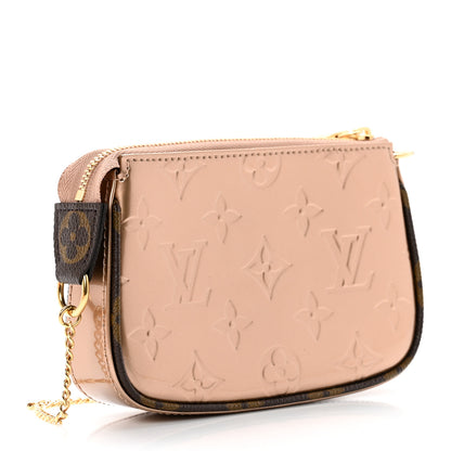 Louis Vuitton Metallic Vernis Mini Pochette Accessories Rose Gold 2 of 6