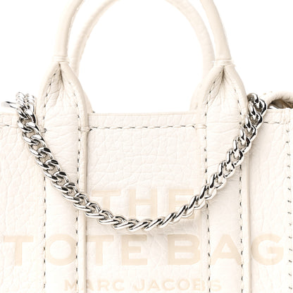 Marc Jacobs Grained Calfskin Nano The Tote Bag Crossbody Cotton 8 of 10