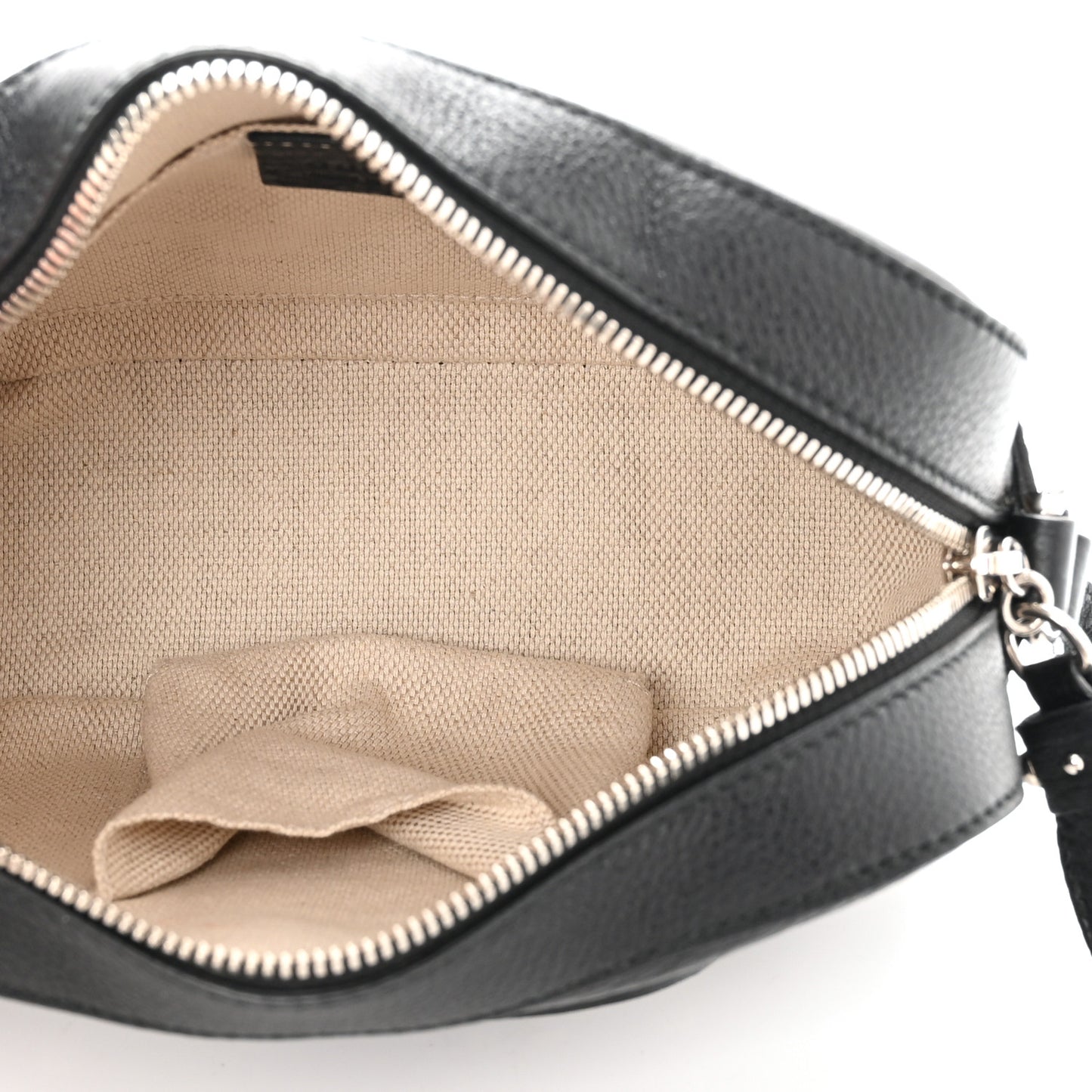 Pebbled Calfskin Studded Small Soho Disco Bag Black